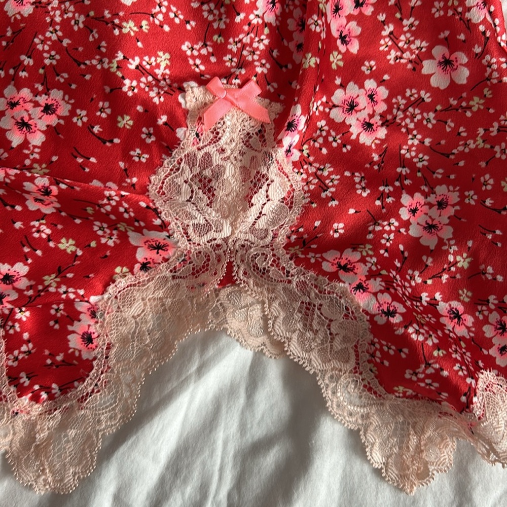 Victoria’s Secret Y2K cherry blossom mini slip dress with bows and gems Medium - Picture 13 of 17